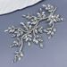 Elegant Crystal Leaf Hairpiece For Brides - Handcrafted Rhinestone Side Hair Accessory For Weddings & Special Occasions_ipsvogv.com