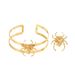 Hip hop style women's arm ring set, personalized spider niche design, versatile and adjustable opening bracelet_ipsvogv.com