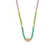 New Geometric Colored Natural Stone Bead Studded Diamond Pendant Necklace With Titanium Steel Gold-plated Temperament_ipsvogv.com