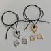 Women’s Jewelry Set Fashion Titanium Steel Retro Peach Heart Leather Rope Chain Necklace Earrings Set_ipsvogv.com