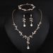 Luxurious Jewelry Brides: Necklace, Earrings, Bracelet Three-Piece Set For Wedding And Party Accessories_ipsvogv.com