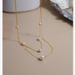 Like Sail Pearl Double-layer Necklace Pure Silver Gentle Wind Ins Commuting Collarbone Chain Niche Light Luxury Jewelry_ipsvogv.com