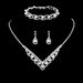 Elegant 3-Piece Pearl Jewelry Set - Necklace, Earrings & Bracelet For Wedding_ipsvogv.com