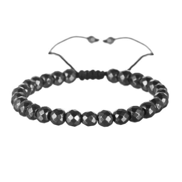 Geometric Creative Love Flat Beads Round Beads Black Gallstone Hand Woven Bracelet Personality Adjustable Bracelet Female_ipsvogv.com