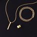 Creative simple temperament men's zinc alloy series jewelry suit_ipsvogv.com