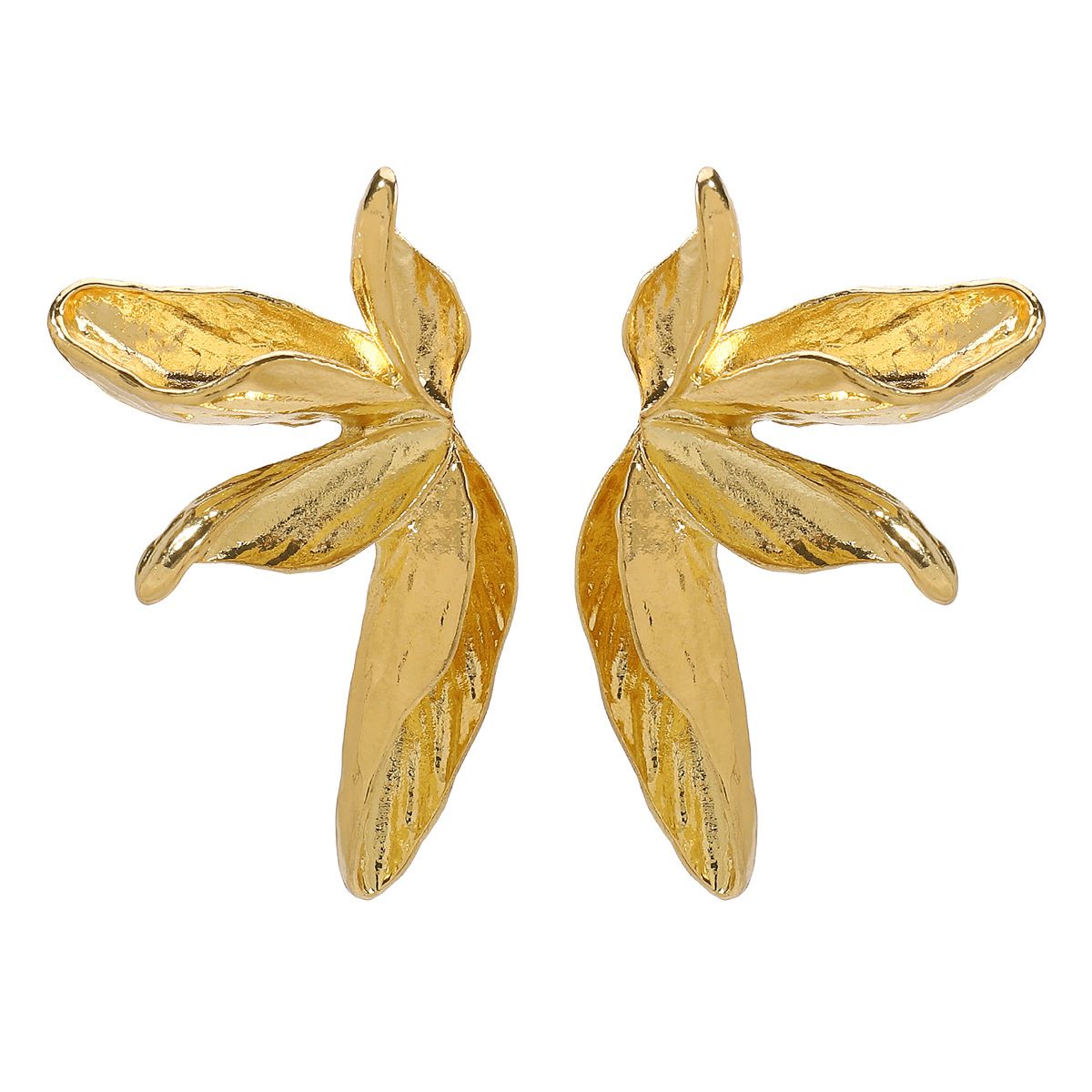 Summer New Heavy Industry Metal Wind Personalized ZA Same Style Irregular Smooth Geometric Earrings_ipsvogv.com