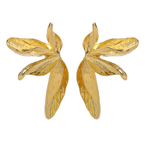 Summer New Heavy Industry Metal Wind Personalized ZA Same Style Irregular Smooth Geometric Earrings_ipsvogv.com