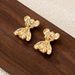 1 Pair Vintage Style Sweet Bear Inlay Zinc Alloy Rhies Ear Studs_ipsvogv.com