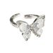 Summer Fragmented Ice Blue Butterfly Ring, Female Niche Design, Light Luxury, High Grade, Finger Ring 2024 New Edition_ipsvogv.com