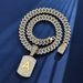 Trendy Cool Letter Pendant Cuban Chain Zinc Alloy Fashion Full Diamond Rap Hip Hop Necklace_ipsvogv.com