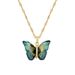 【 】 Colorful Butterfly Personalized Fashion Light Luxury Temperament Gorgeous Full Diamond Necklace Women's Versatile_ipsvogv.com
