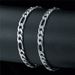 Figaro Chain 3:1 Flat Men's Necklace Jewelry_ipsvogv.com