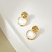 S925 Silver fashion inlaid white mother shell stud earrings female niche versatile electroplated gold plated light luxury earrings_ipsvogv.com