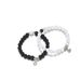 Personalized Black And White Two Color Bead Magnet Adsorption Couple Style New Combination Bracelet_ipsvogv.com