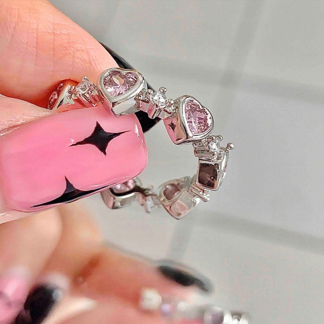 Niche Design Love Pink Diamond Zircon For Women With High Grade Sense Instagram Cool And Light Luxury Exquisite Index_ipsvogv.com