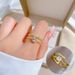【 Real Gold 】 Bow Full Diamond With Adjustable Opening, Simple Handmade Ring, Couple's Pair Ring_ipsvogv.com