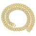 Hip hop full diamond encrypted diamond shaped Cuban chain men's necklace trendy exaggerated and domineering clavicle chain necklace accessories_ipsvogv.com