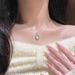 Pure Silver Bow, White Jade Marrow Necklace For Women, Delicate, Sweet, High-end, Niche Collarbone Chain, Birthday Gift_ipsvogv.com
