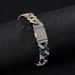 New hip hop mixed color Cuban chain alloy men's accessories personality hip hop style necklace summer matching_ipsvogv.com