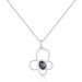 New Butterfly Necklace Natural Black Garnet Gift S925 Sterling Silver Inlaid Pink Topaz Pendant Sweet_ipsvogv.com