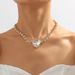 N7729 Exaggerated Creative Collar Chain Necklace Luxury Glass Diamond Heart Pendant Neckchain_ipsvogv.com