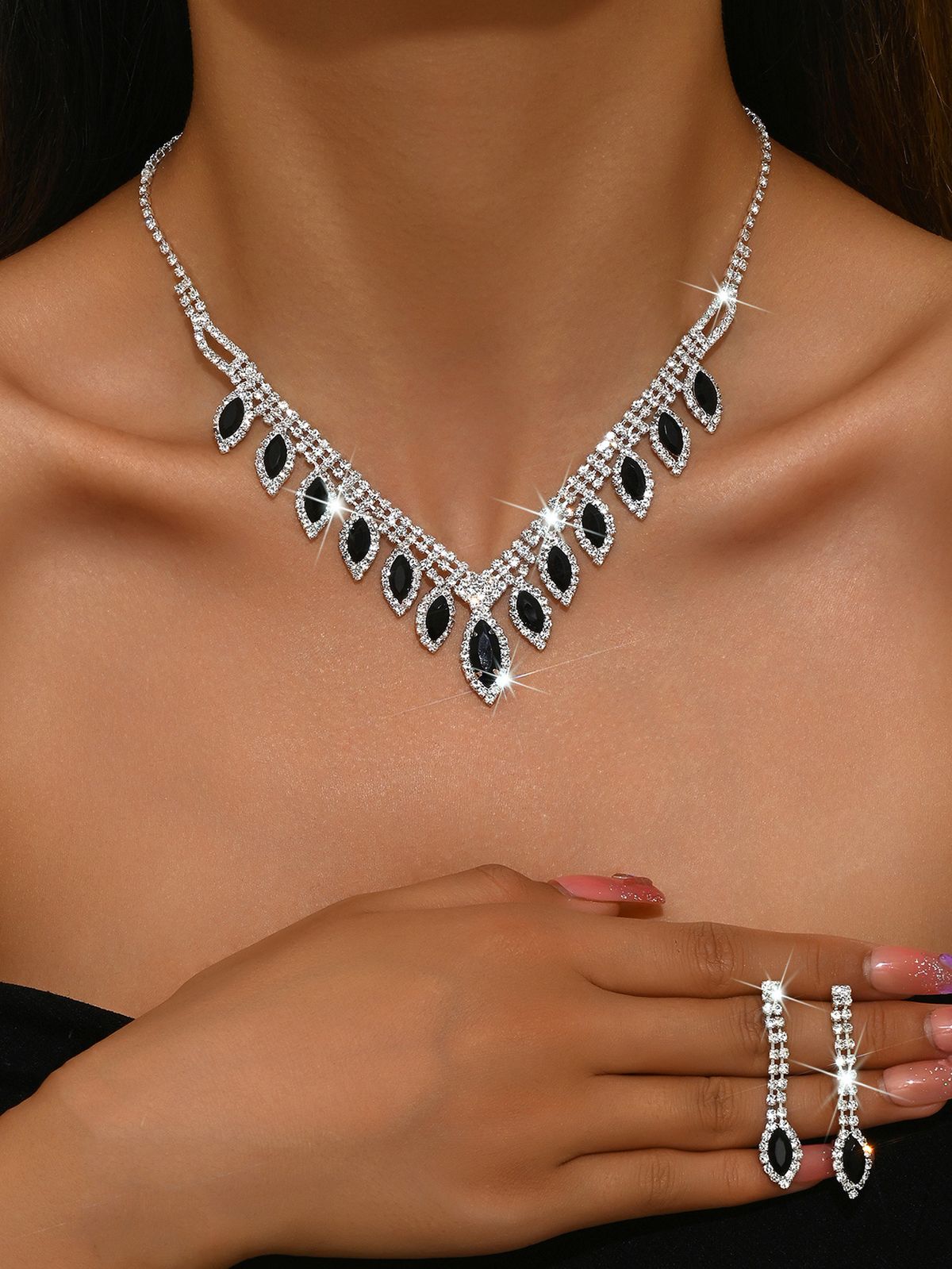 Women’s Jewelry Set Fashion Fashion Bridal Jewelry Wedding Dress Accessories Jewelry Sets Earrings Necklaces Bracelets Wedding Sets_ipsvogv.com