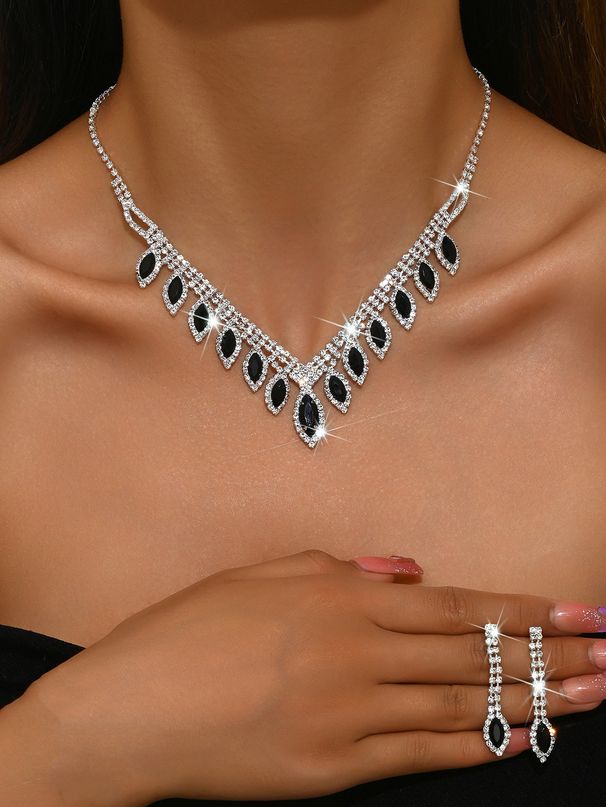 Women’s Jewelry Set Fashion Fashion Bridal Jewelry Wedding Dress Accessories Jewelry Sets Earrings Necklaces Bracelets Wedding Sets_ipsvogv.com