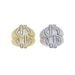Men's Hip Hop Dollar Sign Ring - Geometric Design Cubic Zirconia Studded Brass Statement Ring Hip Hop Street Trend Men's Ring Ring_ipsvogv.com