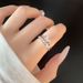 Butterfly Chain Zircon Double Layered Female Ins Cold Wind Personalized Hip Hop Finger Ring With A Niche Design_ipsvogv.com