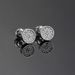 Unisex street round full diamond thread earrings trendy men's personality versatile earrings hot selling gold plated zircon earrings_ipsvogv.com
