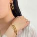 Women's Jewelry Set 316 Ear Pin Stainless Steel Open Bracelet C Shaped Earrings Row Diamond Jewelry_ipsvogv.com