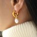Women's Jewelry Gentle Temperament Retro C Shaped Geometric Small Simple Earrings Titanium Steel Earrings Female Rubber Bead Earrings_ipsvogv.com