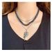Fashion Trend Retro Hot Wheel Pendant Necklace Personality Black Multi Layer Necklace Female_ipsvogv.com