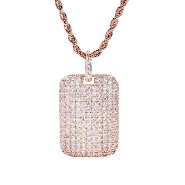 Unisex Hot Sale Military Brand Full Diamond Pendant Micro Inlaid Zircon Square Brand Hip Hop Pendant Trendy Hip Hop Jewelry_ipsvogv.com