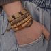 Hot Selling New Men's Set Wooden Coconut Shell Beads Chain Woven Leather Multi-layer Bracelet_ipsvogv.com