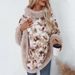 Women's Clothing fur collar pullover contrast color leopard print knitted cape women autumn and winter retro loose sweater shawl_ipsvogv.com