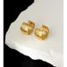 Earrings sterling silver brushed simple ear buckle light luxury autumn and winter niche ins style earrings women's high-end jewelry_ipsvogv.com