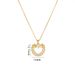 New Style Ribbon Heart Necklace For Women With Zircon Inlay, Elegant And Versatile Titanium Steel Collarbone Chain_ipsvogv.com