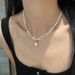 Universal Buckle Pendant S Pure Silver Shattered Silver, Shi Jia Qiangguang Pearl Double Layer Necklace, Unique Design,_ipsvogv.com