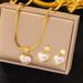 Japanese Korean Style Titanium Steel For Women, Small, Simple, Sweet Heart-shaped With A Cold And Niche Design,_ipsvogv.com