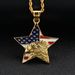 Hip Hop Jewelry 316 Stainless Steel Enamel Rhinestone American Flag Eagle Pendant_ipsvogv.com