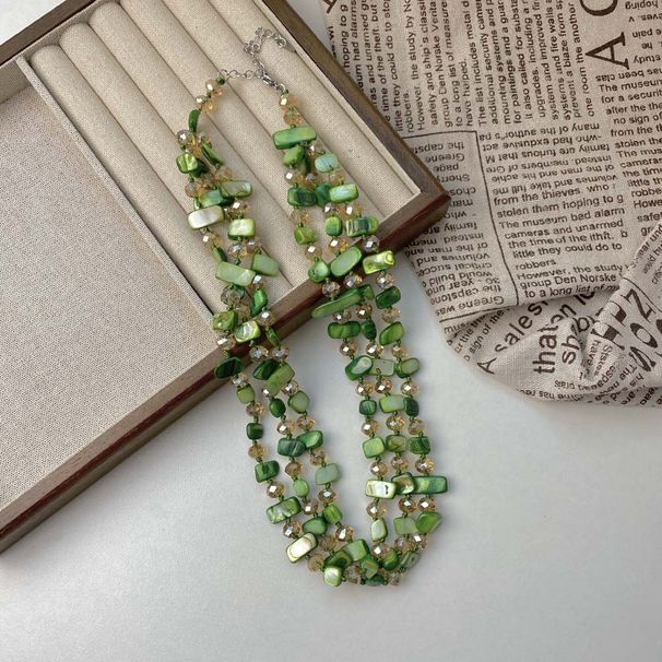 Irregular Crystal Shell Women's Multi-layered Niche Design, Versatile Necklace, Light Luxury Trendy Accessory_ipsvogv.com