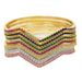 Women's Jewelry Multi Color V Shaped Zircon Bracelet Hip Hop Fashion Hip Hop Versatile Bracelet_ipsvogv.com