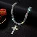 New Trendy Jewelry Full Of Diamonds, Personalized Cross Necklace, Fashionable And Exaggerated Coker Necklaces For Women_ipsvogv.com