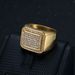 New Hip-Hop Fashion Personality Dominant Titanium Steel Electroplated Diamond-Encrusted Square Ring_ipsvogv.com
