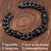 Qiaojin Trendy Personality Titanium Men's Cuban Chain Street Hip-Hop Skull Stainless Steel Bracelet_ipsvogv.com