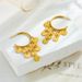 Niche fashion retro high-end light luxury temperament gold disc tassel pendant titanium steel earrings earrings_ipsvogv.com
