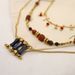 Women's Jewelry Fashion Retro INS Style Natural Stone Pendant Clavicle Necklace K Gold Plated Multi Layer Stacked Titanium Steel Necklace_ipsvogv.com