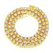 Hip Hop Men's Single Row Necklace Full Diamond Cool Personality Tennis Chain Width 4mm_ipsvogv.com