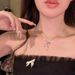 Titanium Steel Non-Fading Korean Style Ribbon Bowknot Necklace Pendant Summer High-End Clavicle Chain Light Luxury Sweet Versatile_ipsvogv.com